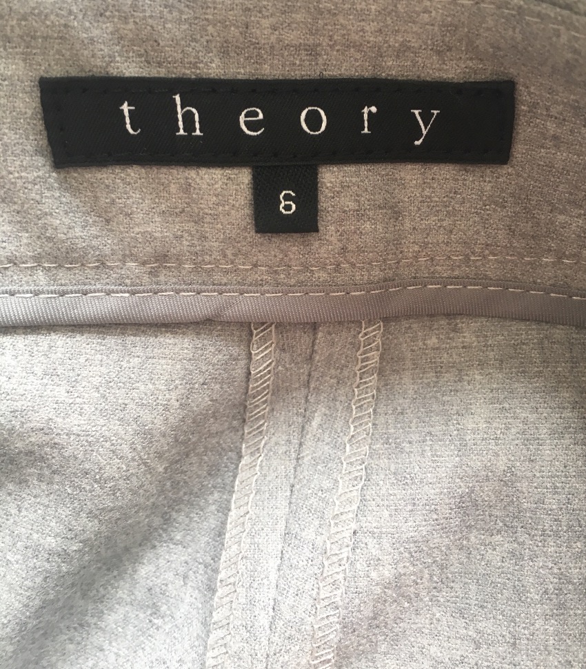 Preowned Theory wool classic trousers Size M Silver