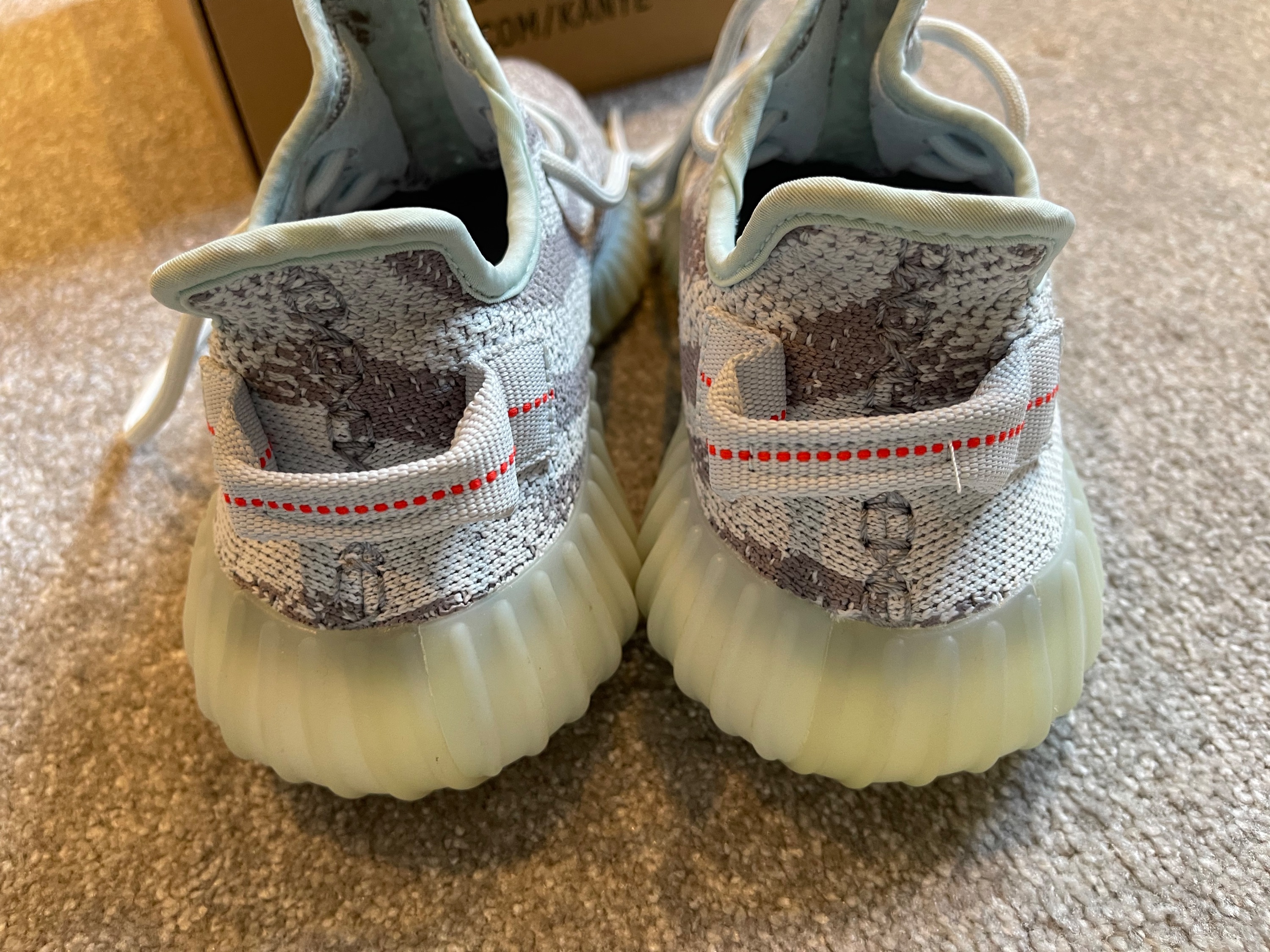 Preowned Yeezy Boost 350 V2 Blue Tint Size 38 fabric woven