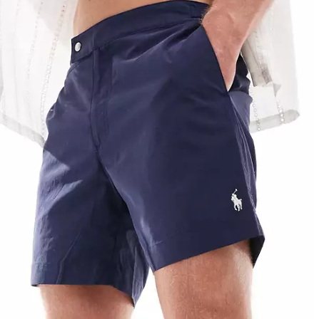 Men's Polo Ralph Lauren Navy Adjustable Strap Shorts Size XXS polyester