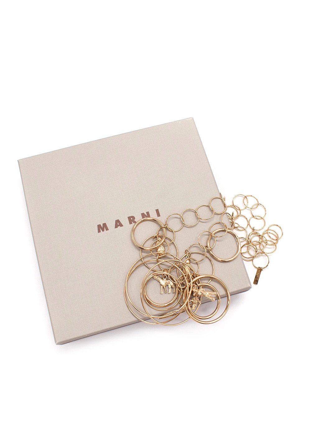 Marni Gold Tone Multi- Hoop Necklace gold plated