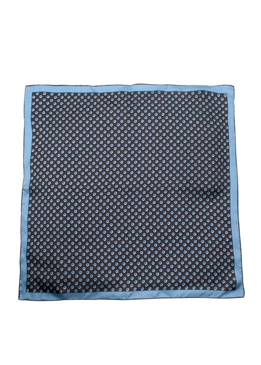 Men's Gucci Blue Silk Printed Pocket Square, 45 x 45cm