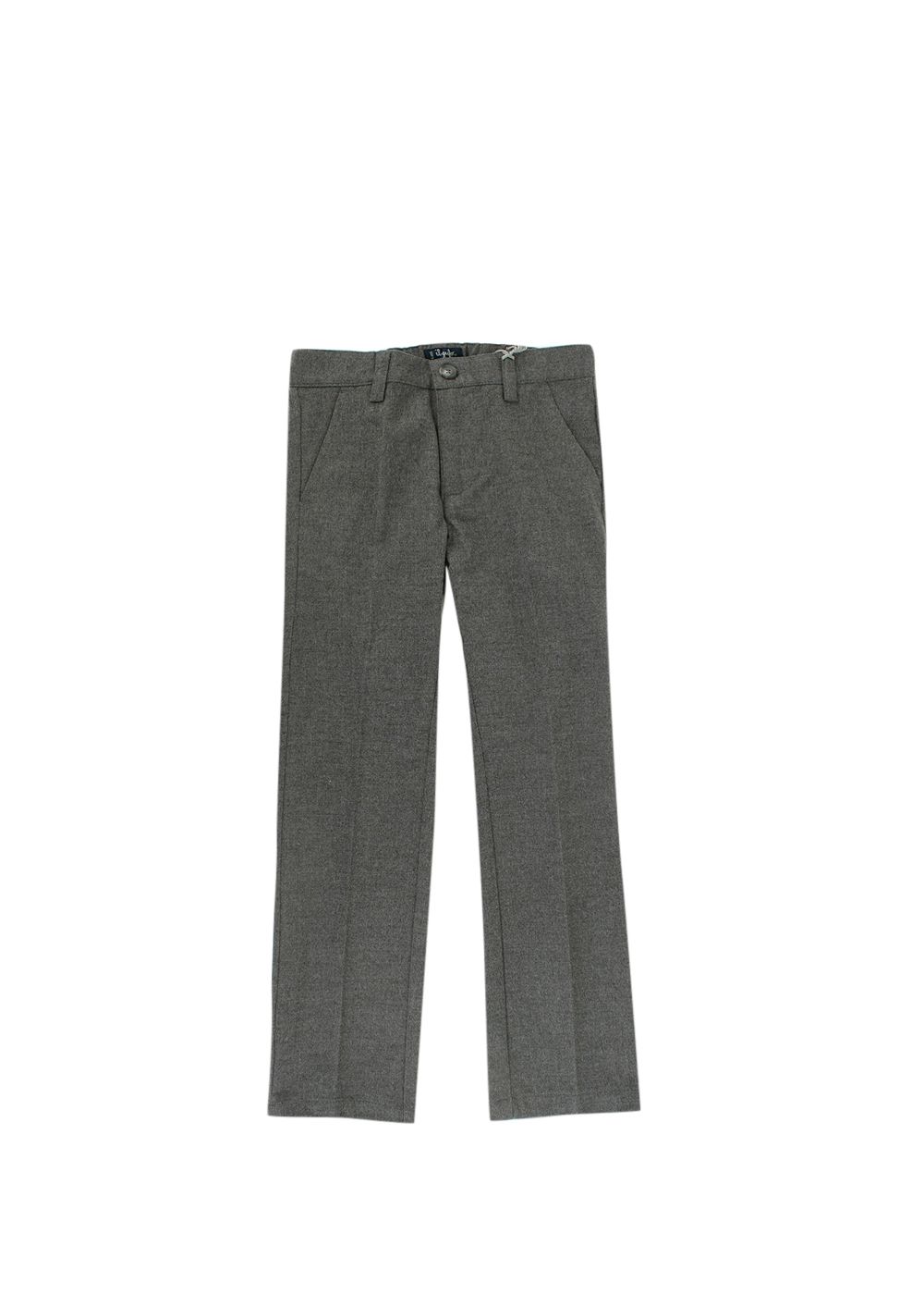 Boys Il Gufo Grey Flannel Trousers Size 6 Years + polyester