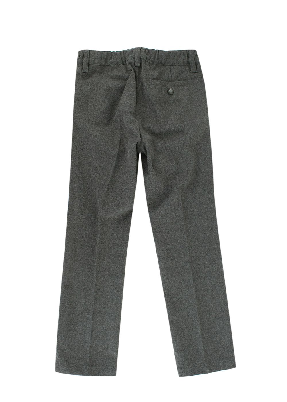 Boys Il Gufo Grey Flannel Trousers Size 6 Years + polyester