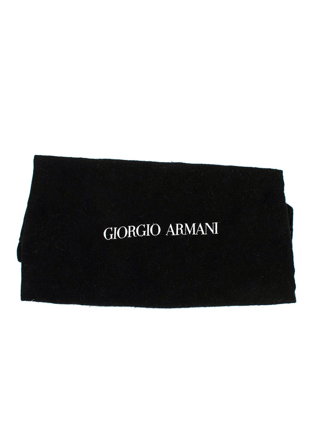 Preowned Giorgio Armani Black Suede Leather Loafers Size 395