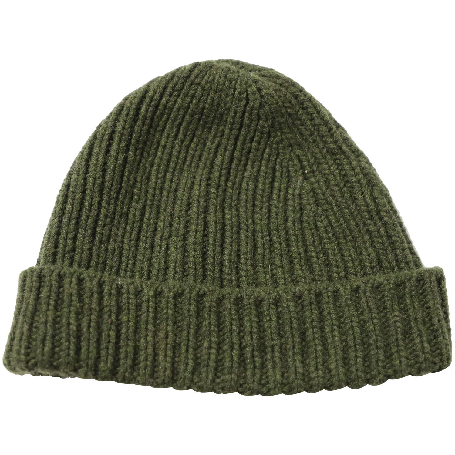 Preowned Bottega Veneta Green Cashmere Ribbed Beanie wool/hair/cashmere