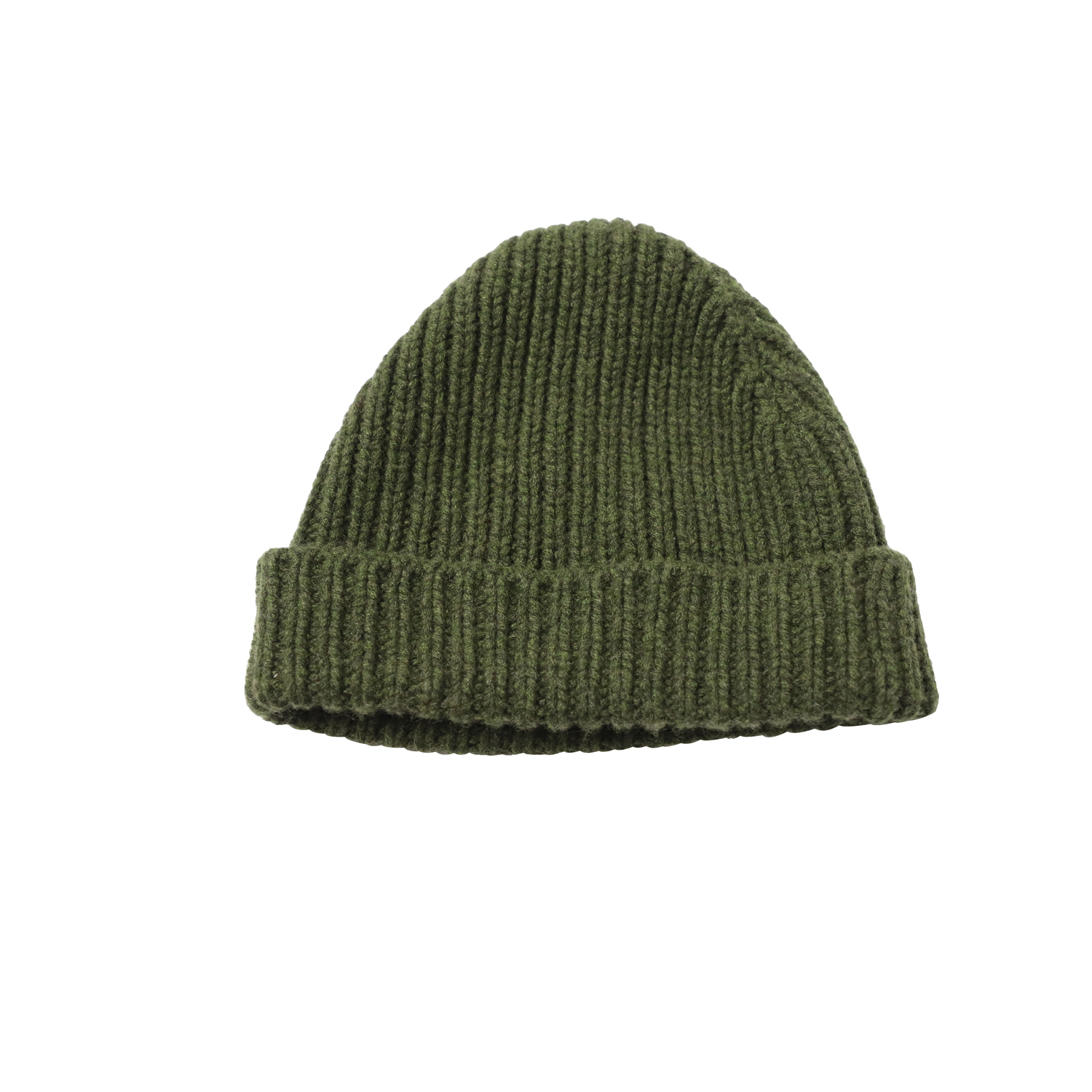 Preowned Bottega Veneta Green Cashmere Ribbed Beanie wool/hair/cashmere