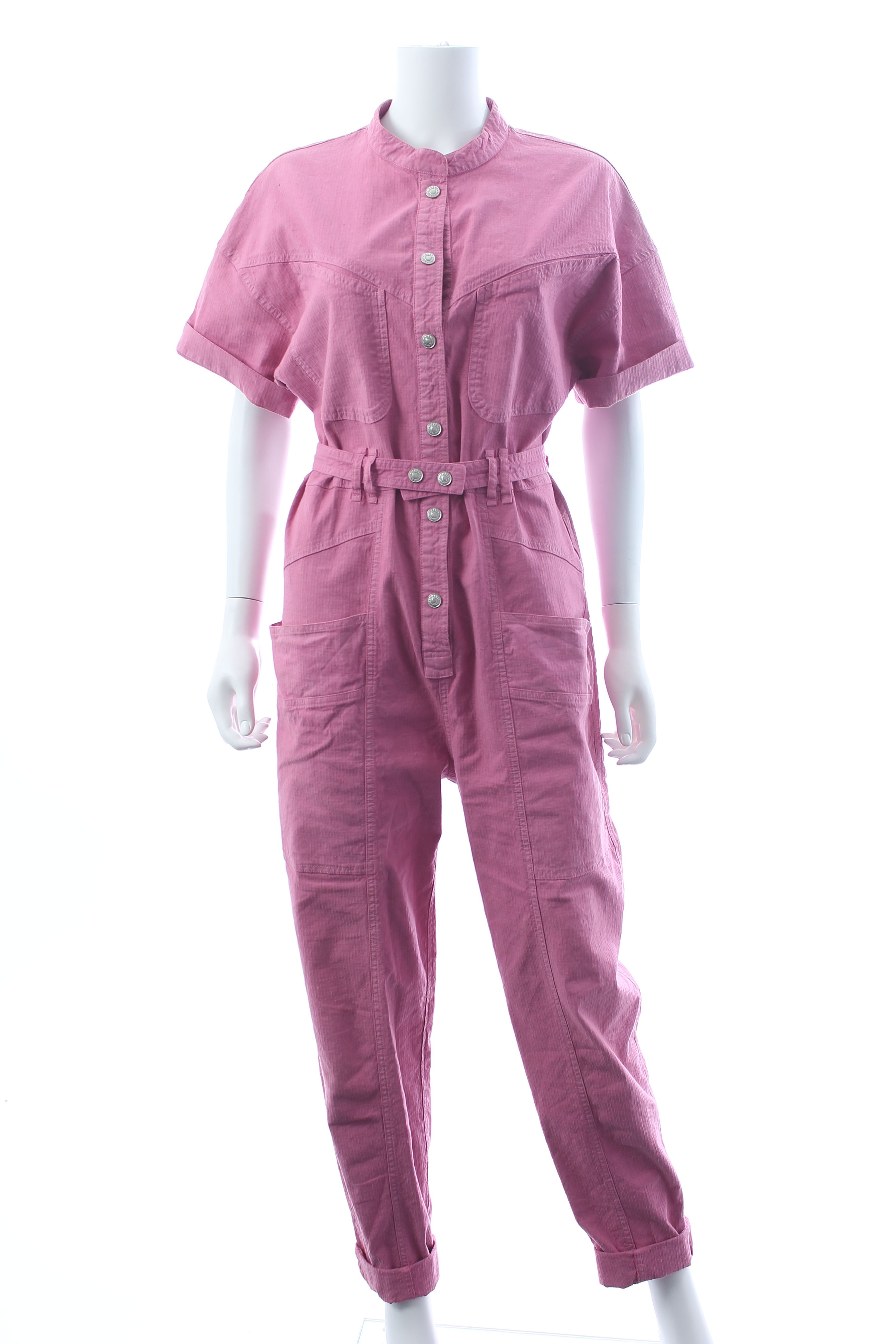 Preowned Isabel Marrant Pink Etundra Jumpsuit Size S linen/cotton/elastane