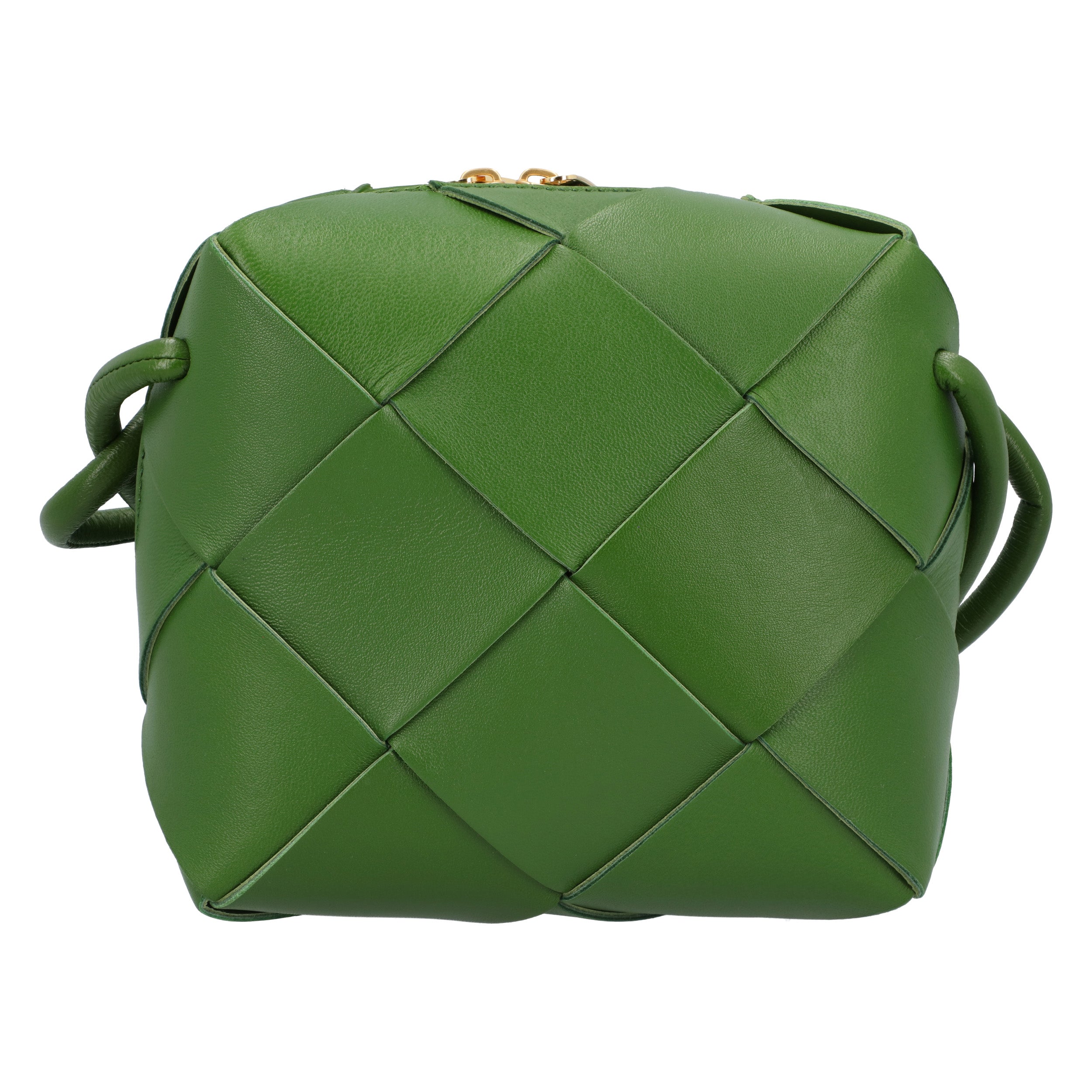 Bottega Veneta Khaki Mini Cassette Camera Bag green | green leather/lambskin leather