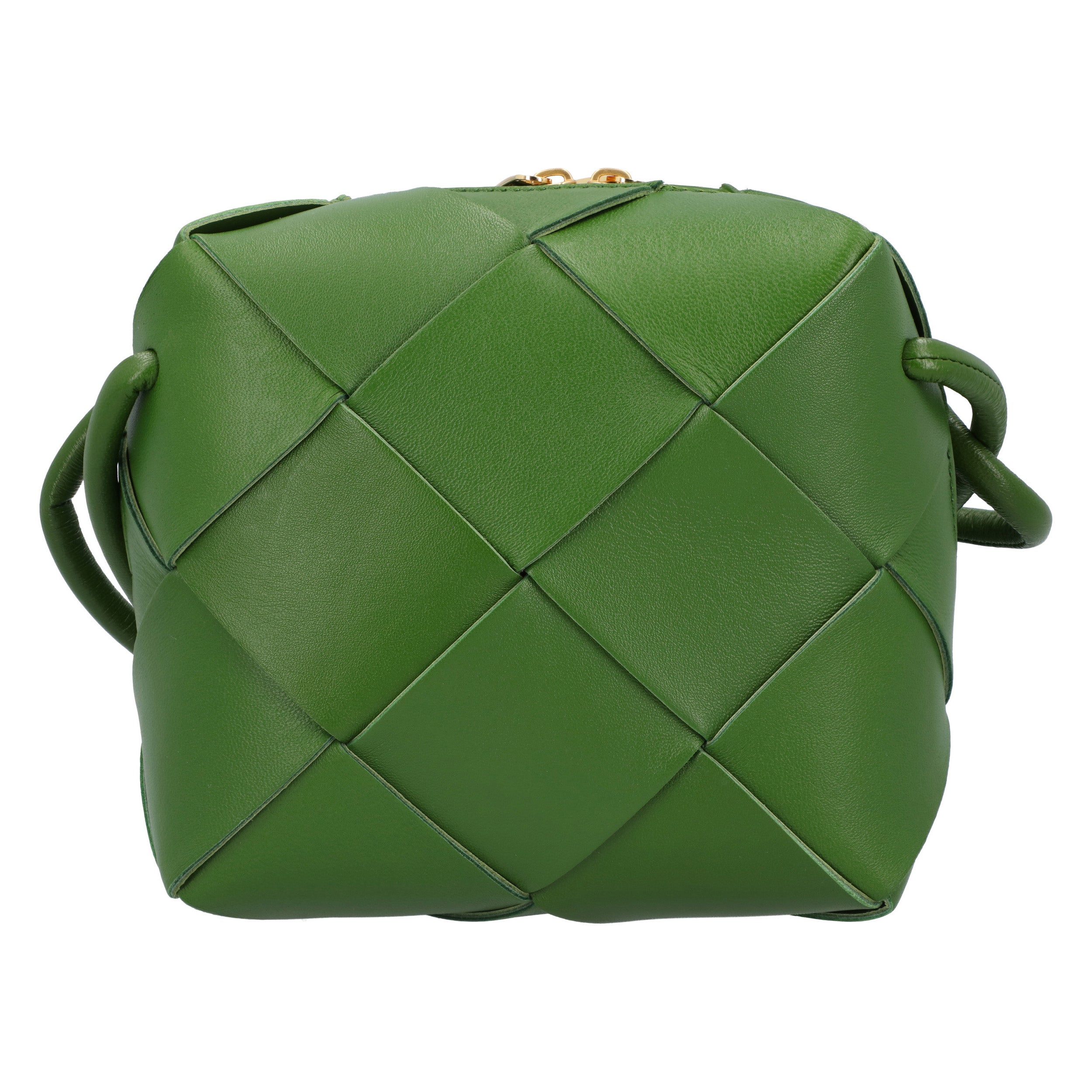 Bottega Veneta Khaki Mini Cassette Camera Bag green | green leather/lambskin leather