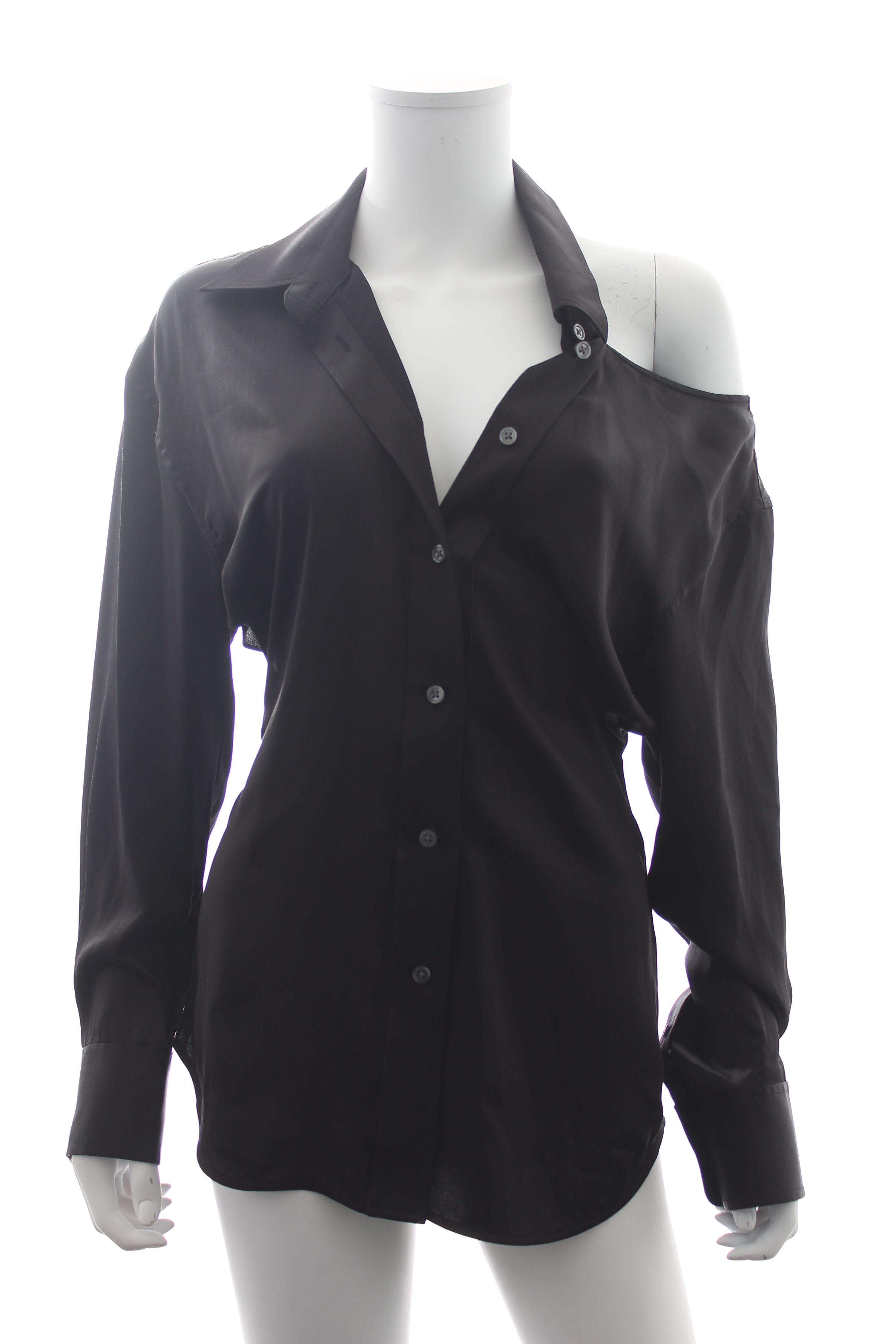 Preowned Alexander Wang Black Silk Cut Out Shirt Size S