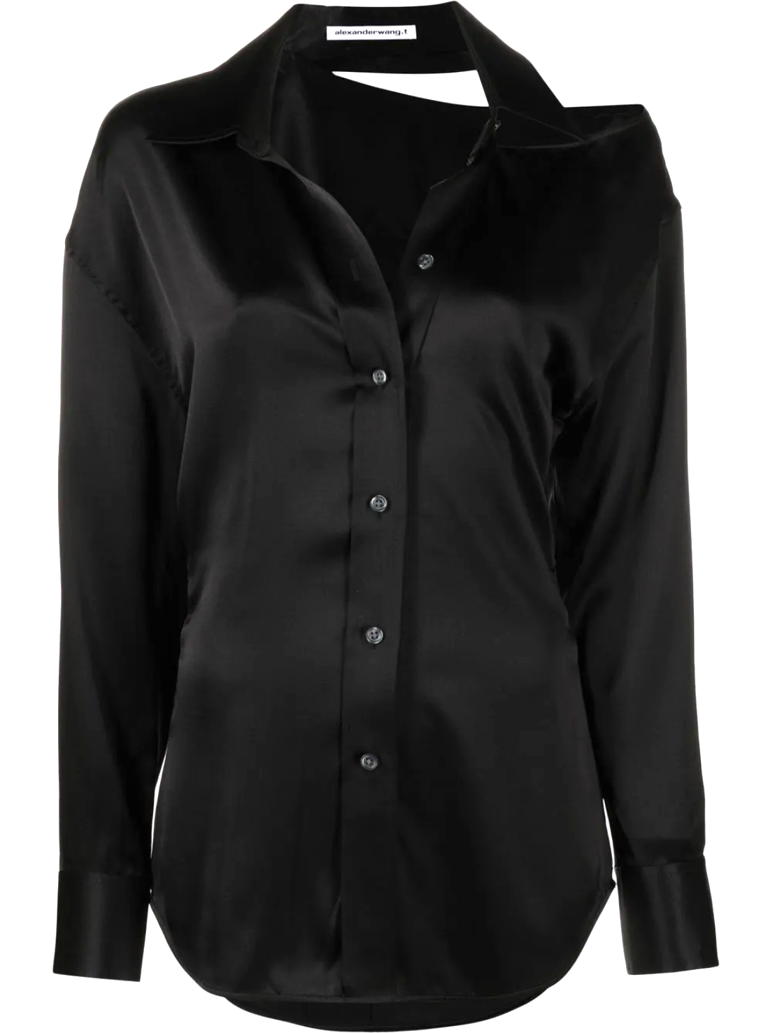 Preowned Alexander Wang Black Silk Cut Out Shirt Size S