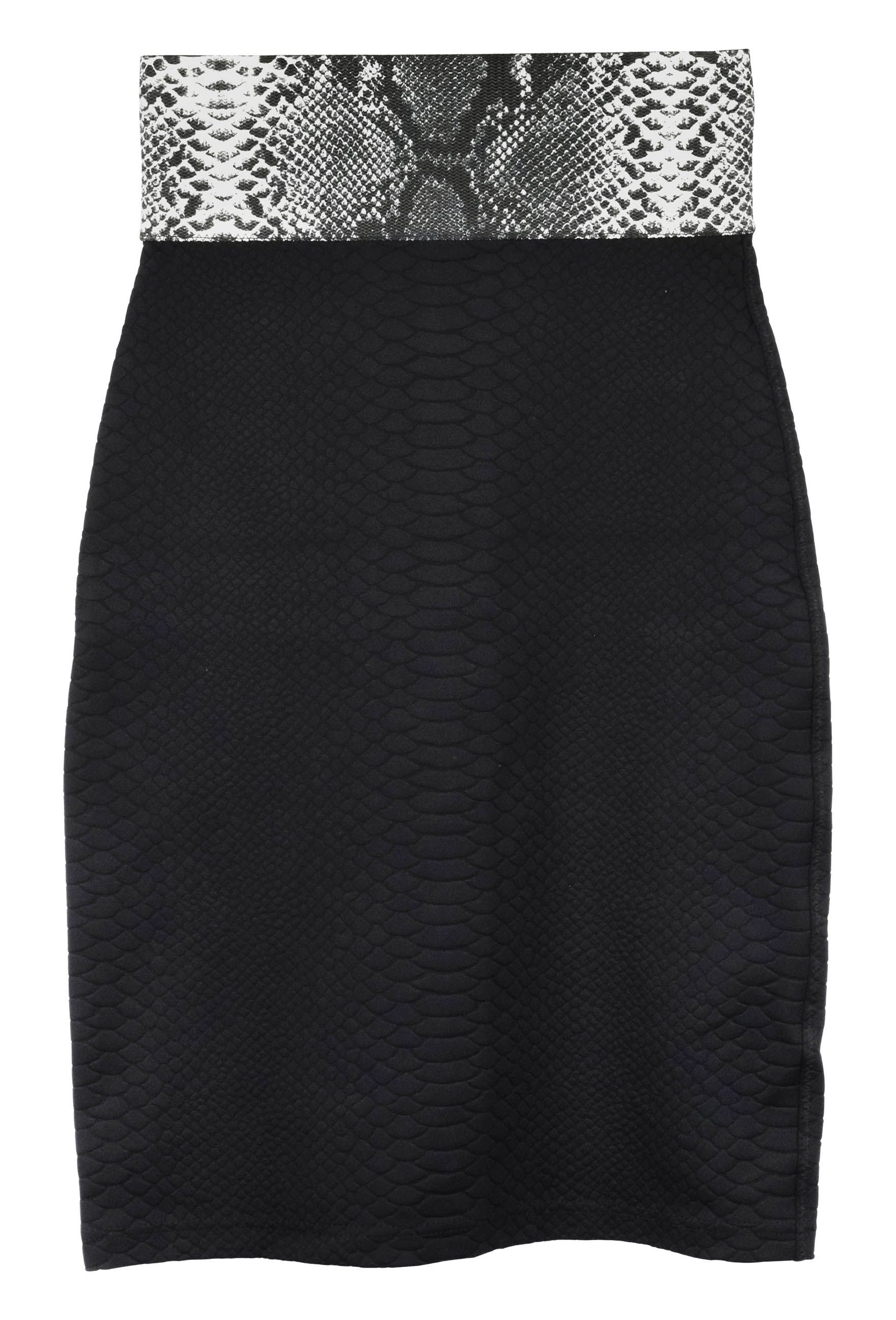 Christopher Kane Contrast Hem Mini Skirt Size XXS Black polyamide/elastane