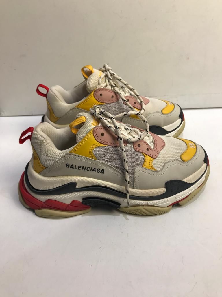 Preowned Balenciaga Multicolour Triple S Sneakers Size 38 Multi cloth