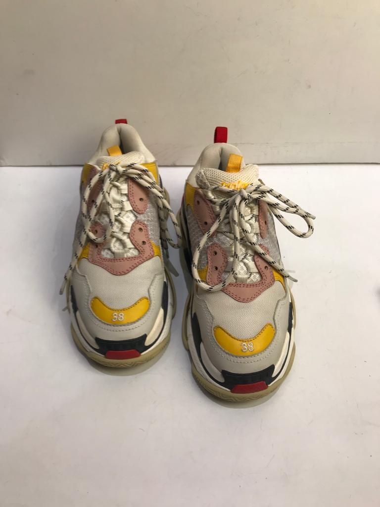 Preowned Balenciaga Multicolour Triple S Sneakers Size 38 Multi cloth