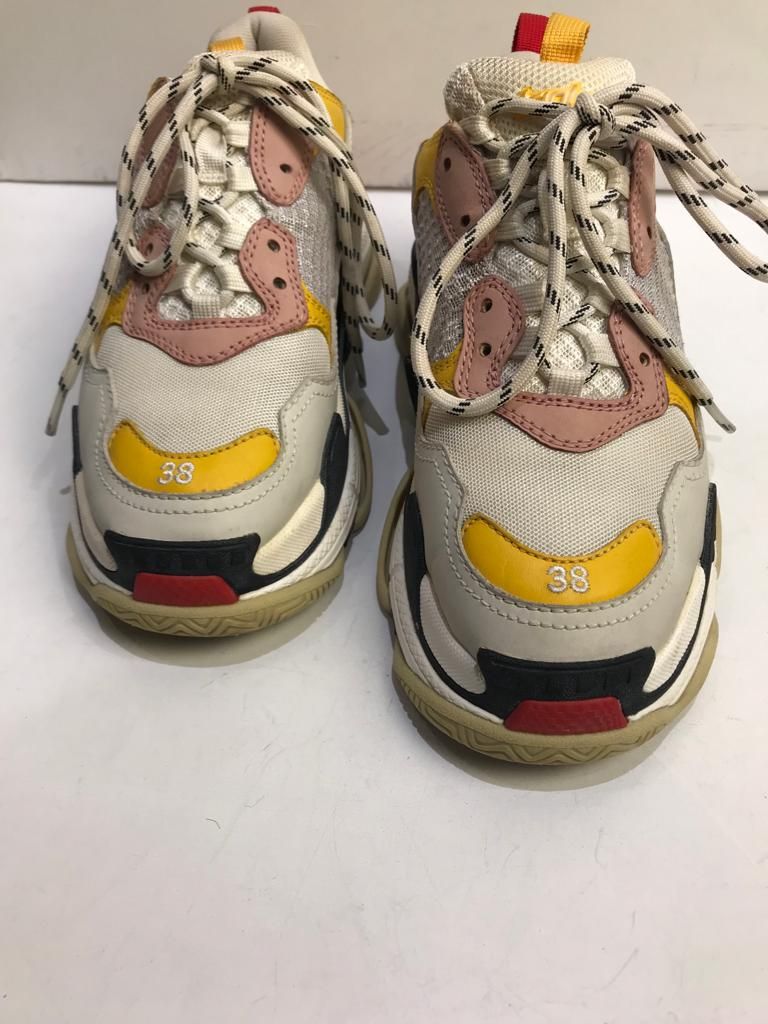 Preowned Balenciaga Multicolour Triple S Sneakers Size 38 Multi cloth