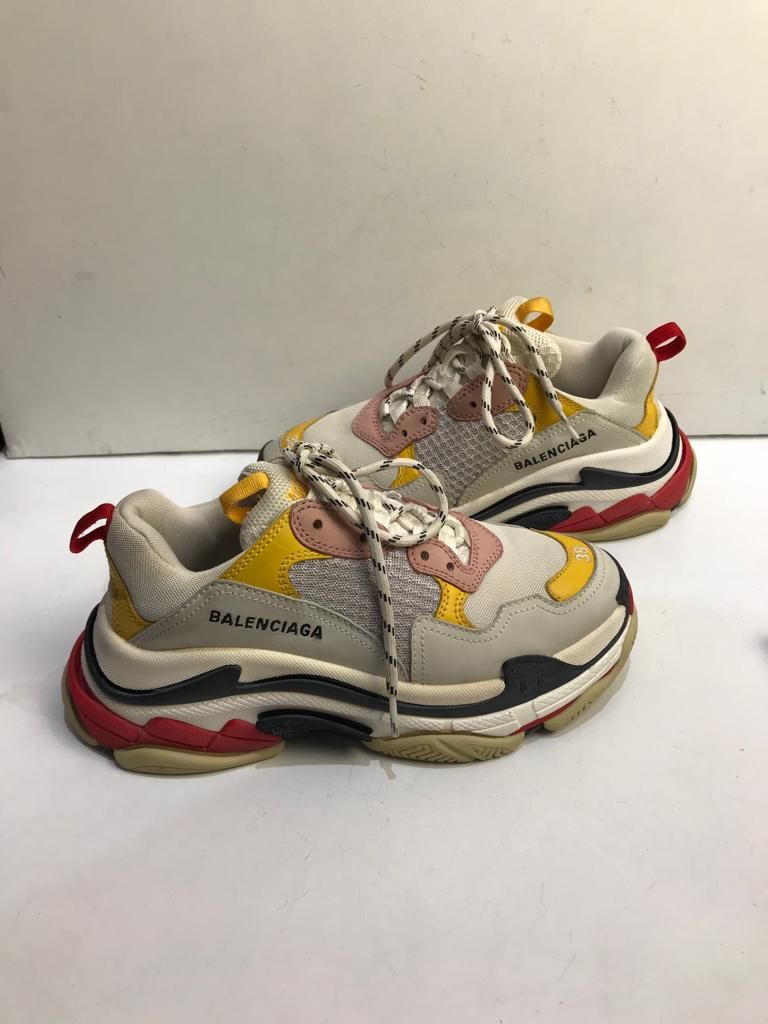 Preowned Balenciaga Multicolour Triple S Sneakers Size 38 Multi cloth