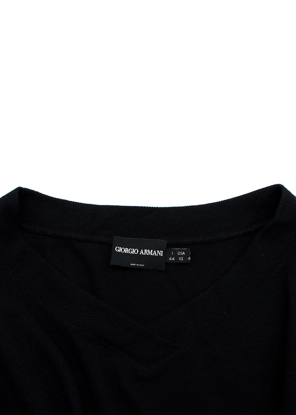 Giorgio Armani Black Cashmere Blend Top Size M cashmere/silk/elastane