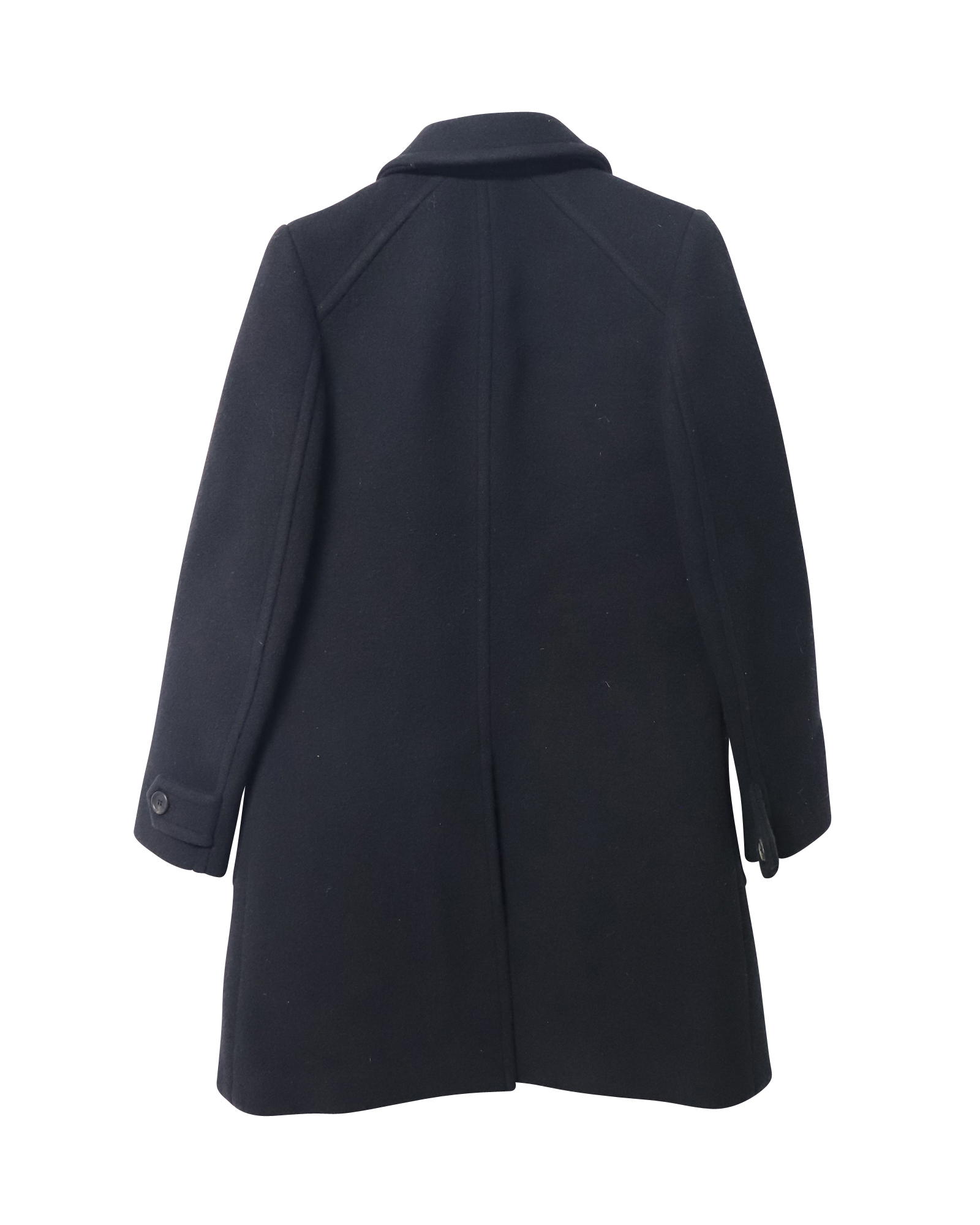 Prada Black Wool Single Breasted Coat Size S