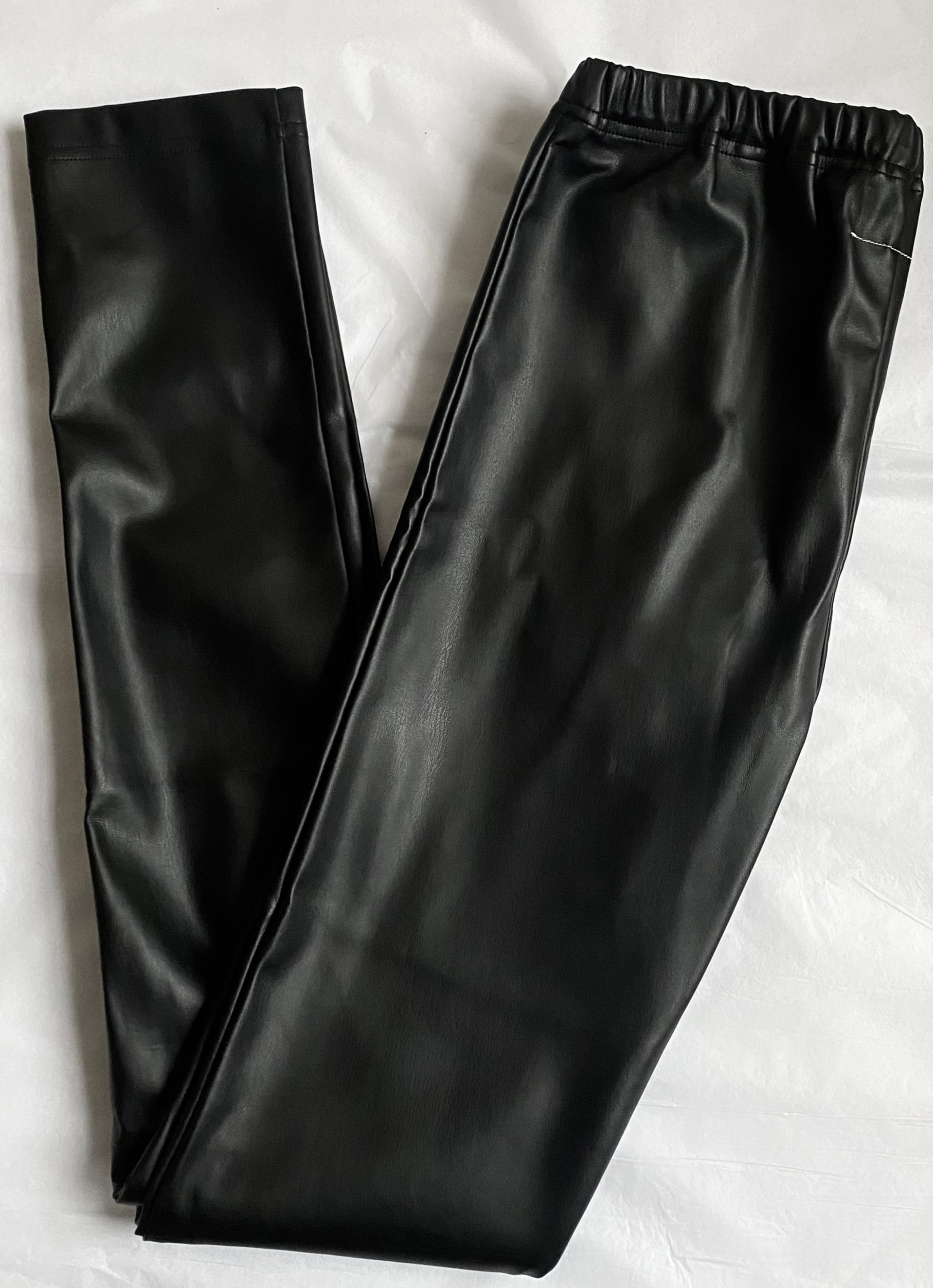 Maison Margiela MM6 Faux Leather Leggings Size S black polyester