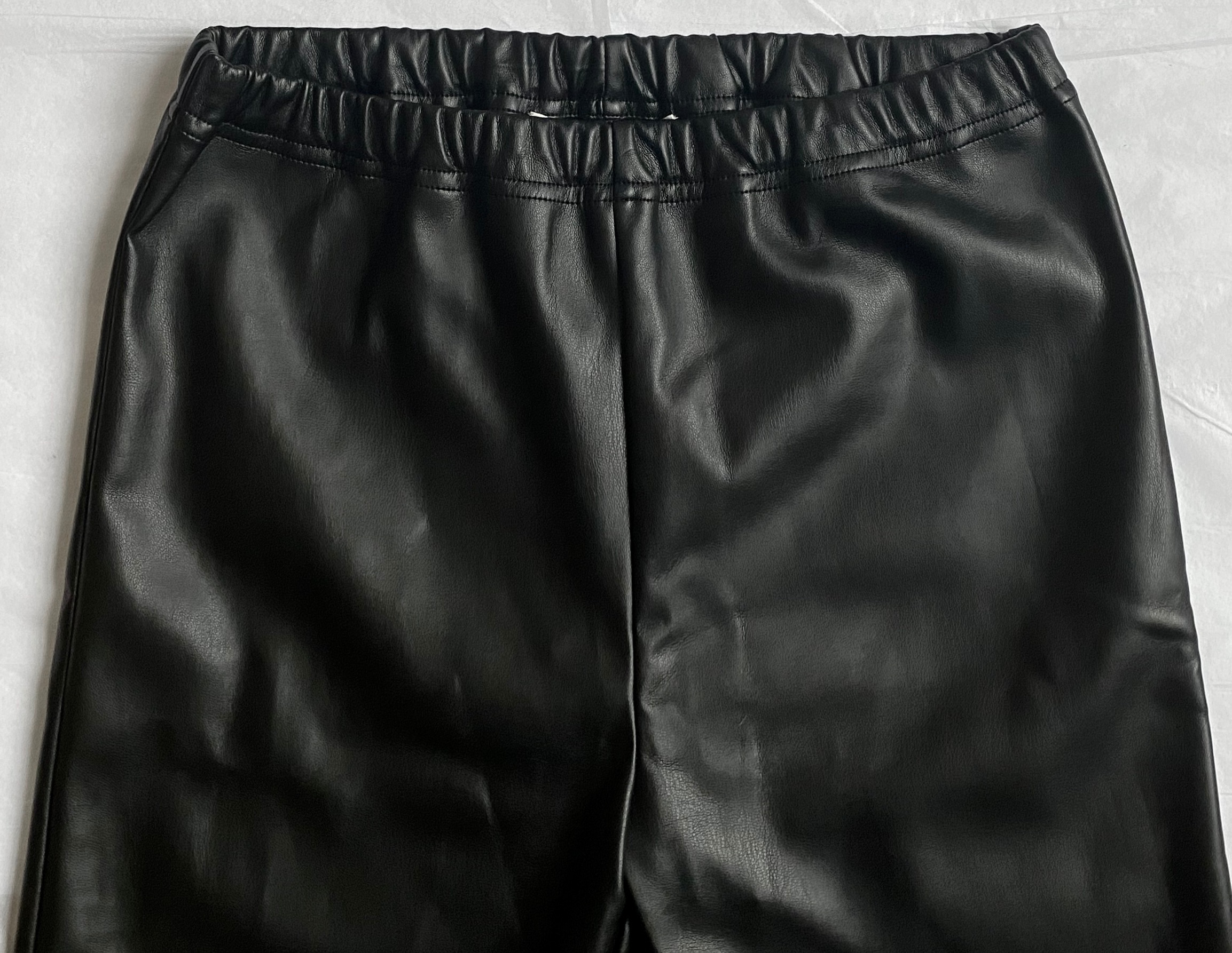 Maison Margiela MM6 Faux Leather Leggings Size S black polyester