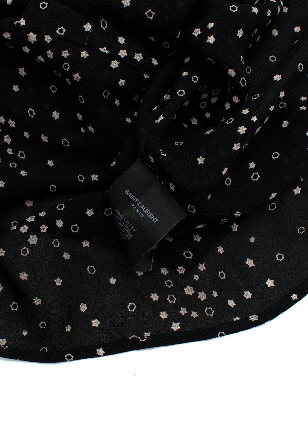 Preowned Saint Laurent Black Star Blouse Size S polyester