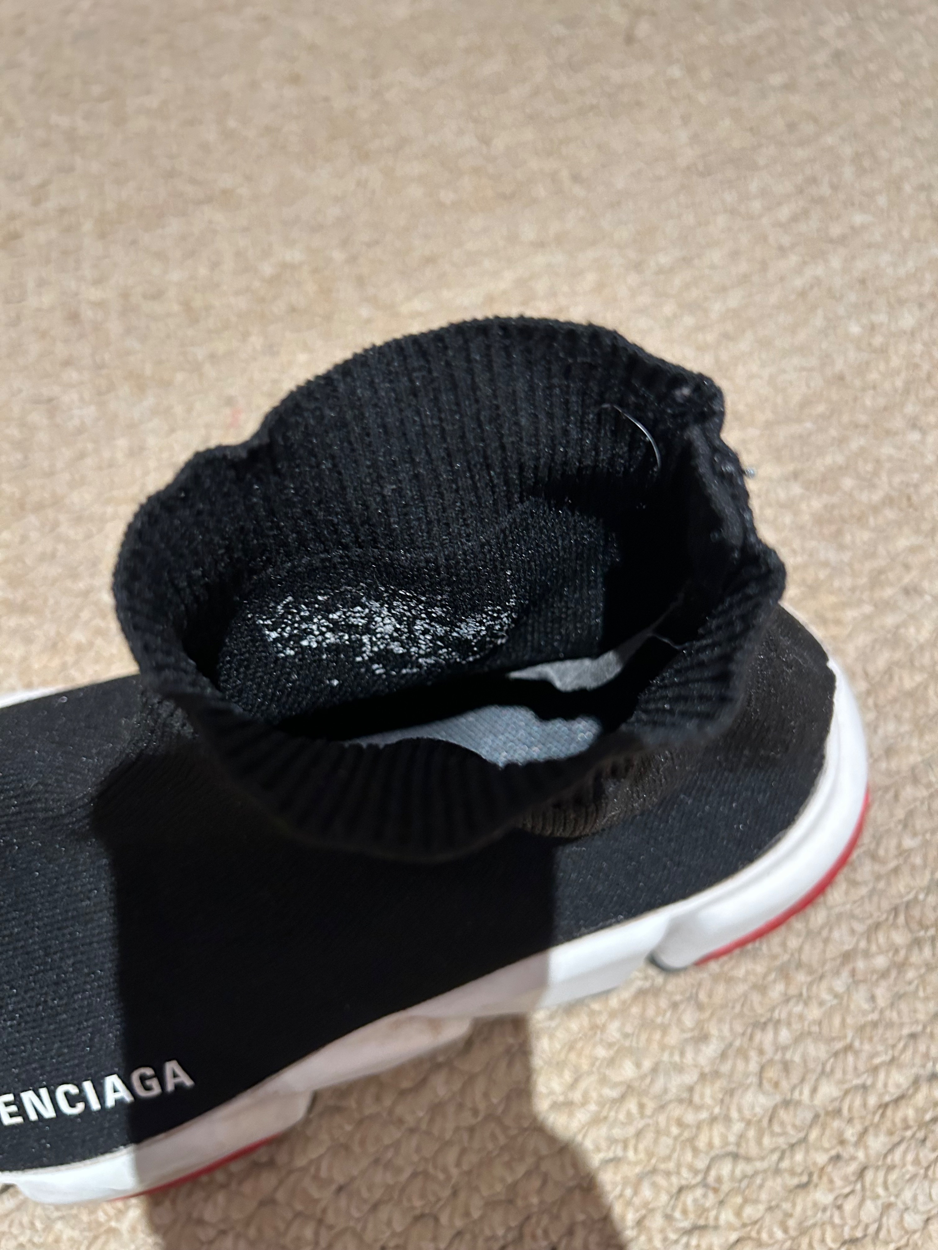 Preowned Balenciaga Black Speed Sock Trainers Size 38