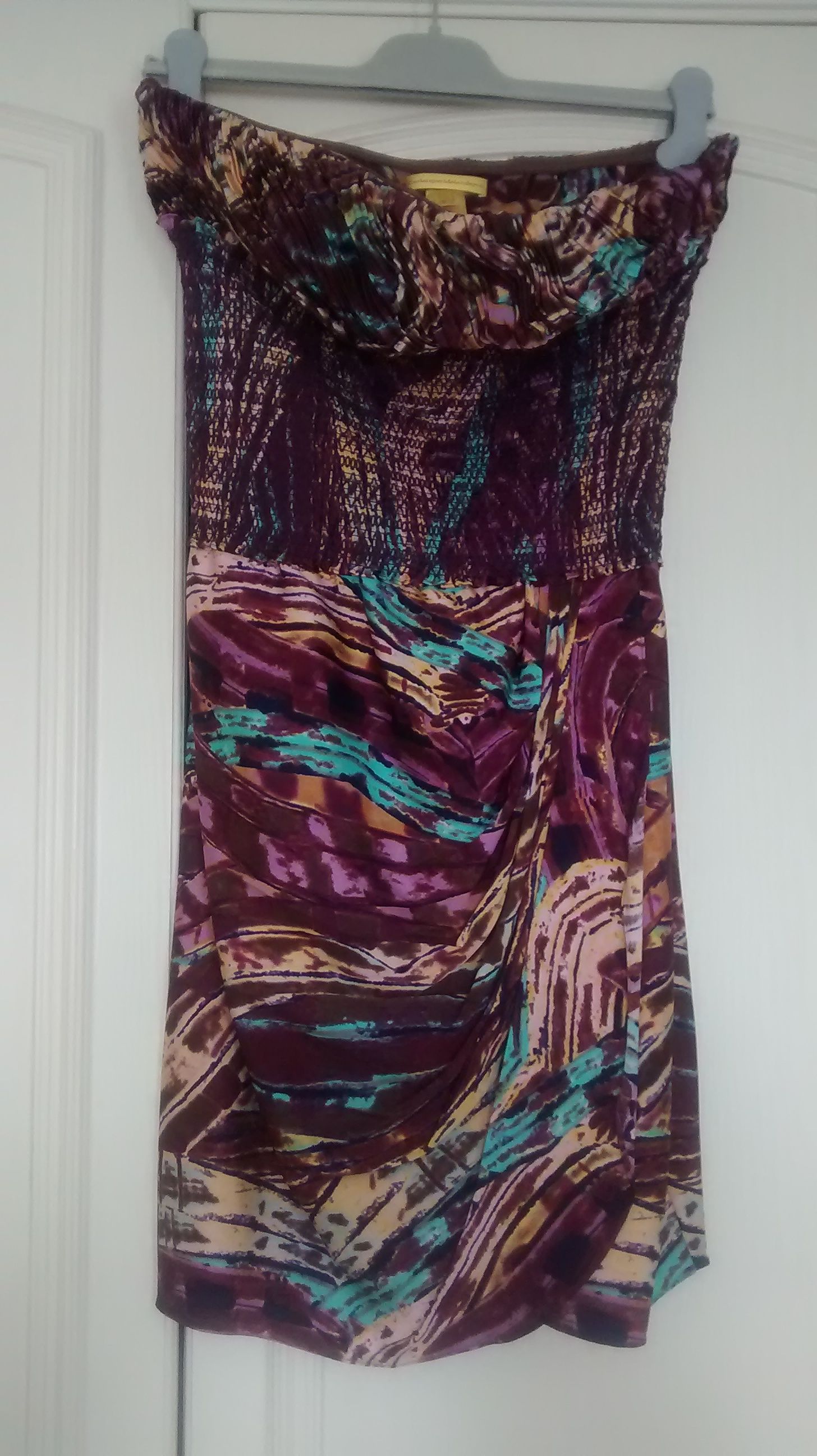 Catherine Malandrino Ladies dress Size M Purple silk