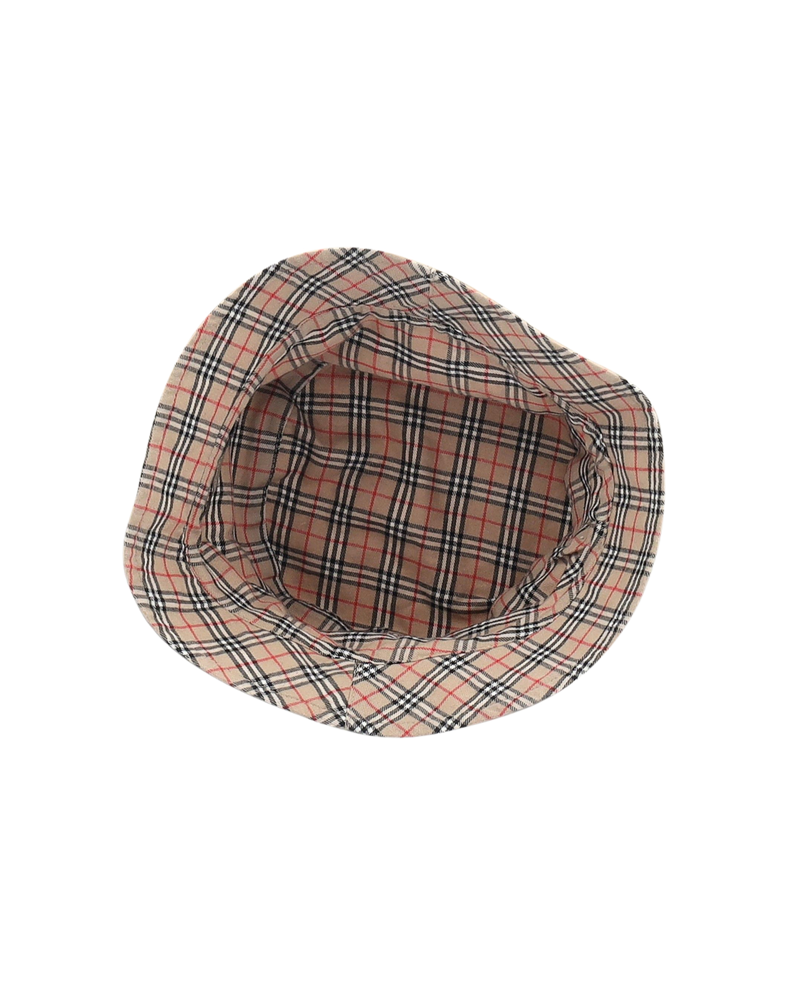 Preowned Burberry Reversible Bucket Hat beige cotton