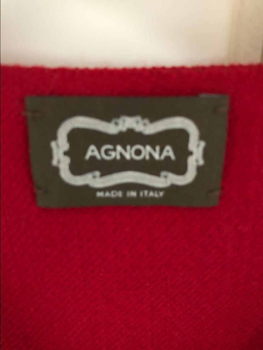 Agnona Virgin Wool Red Fitted Dress Size S