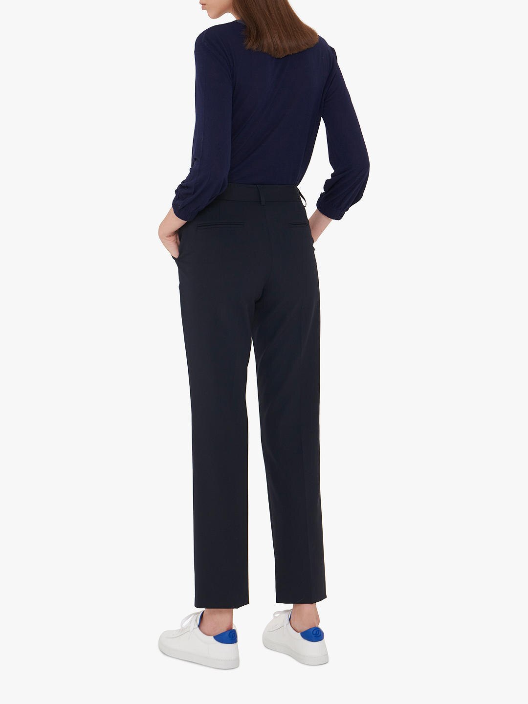 Gerard Darel Navy Tailored Ankle Crop Pants Size XS Blue polyester