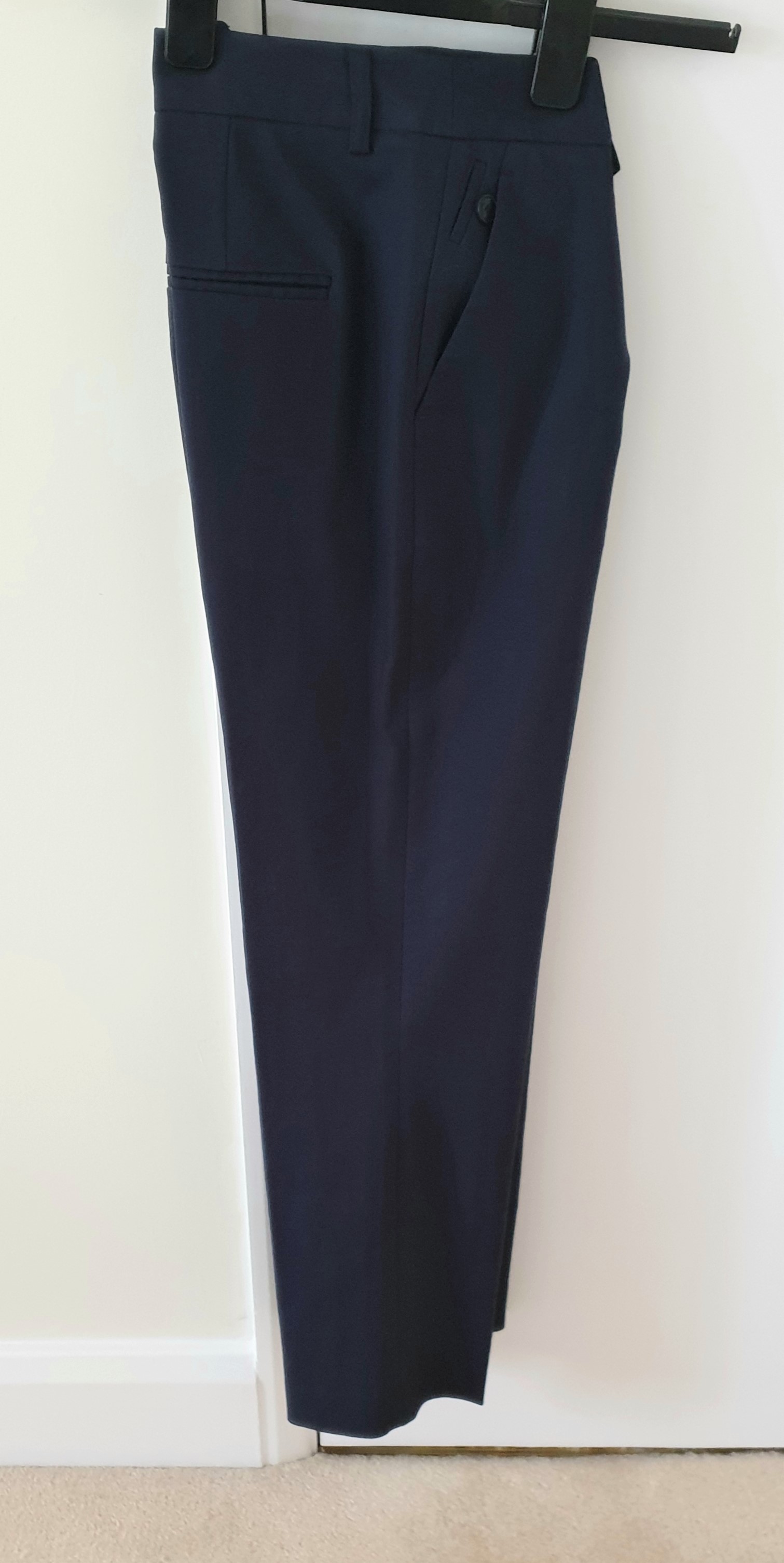 Gerard Darel Navy Tailored Ankle Crop Pants Size XS Blue polyester