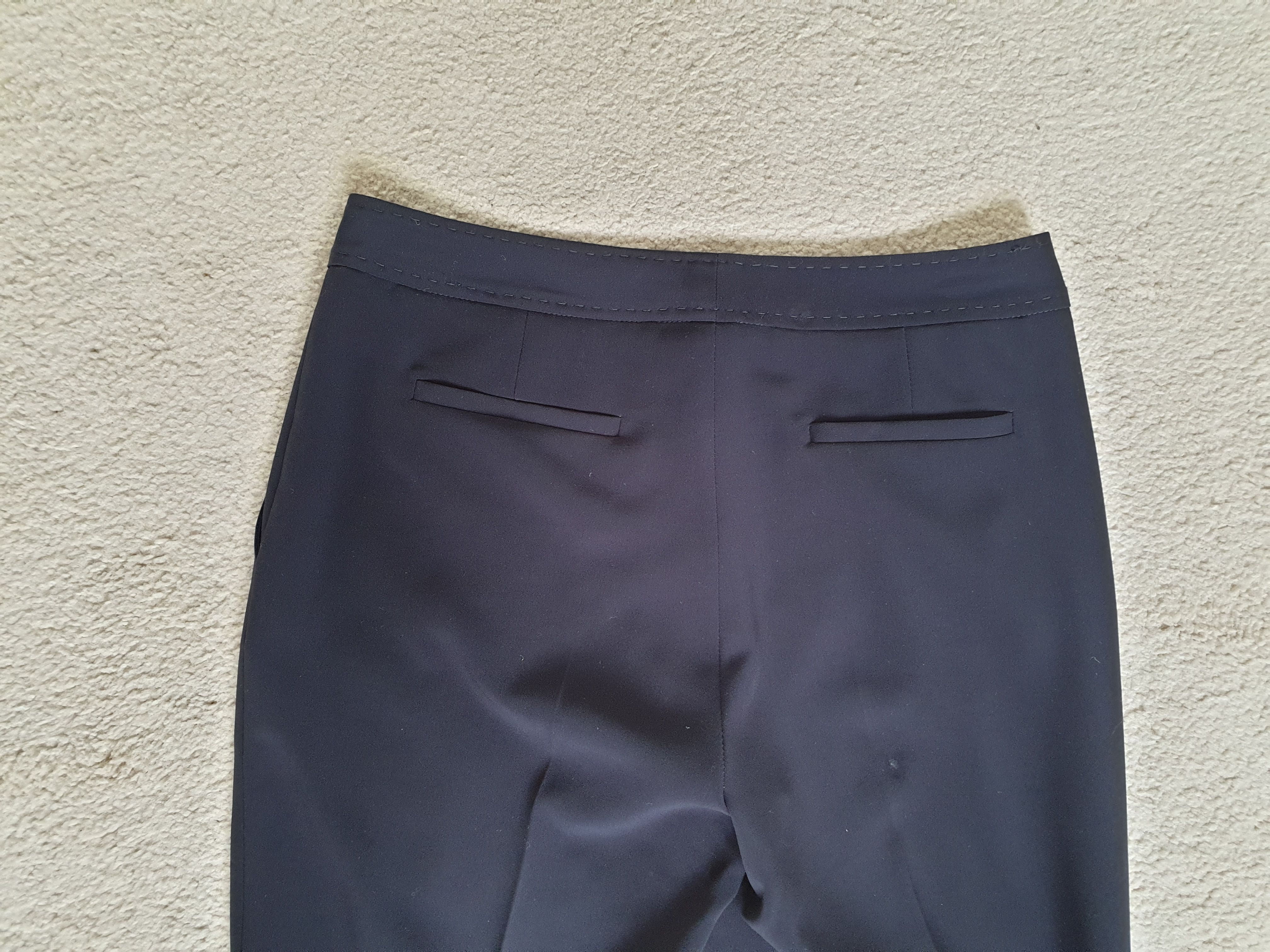 Gerard Darel Navy Tailored Ankle Crop Pants Size XS Blue polyester