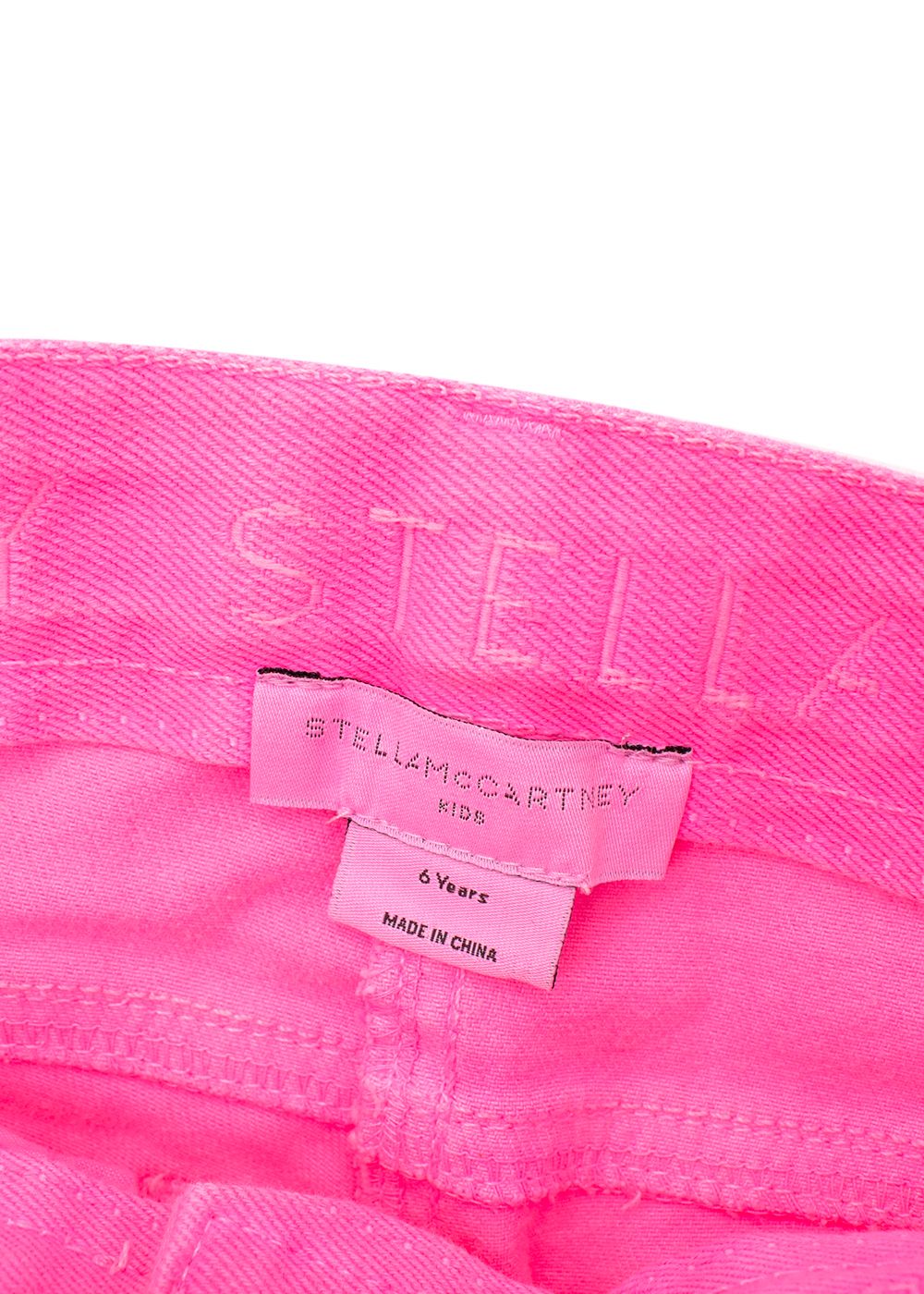 Boys Stella McCartney Fluroscent Pink Skinny Jeans Size 6 Years Fluorescent Pink cotton