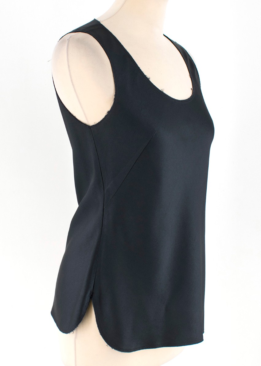 Preowned Vanessa Bruno Navy Tank Top Size S Blue viscose