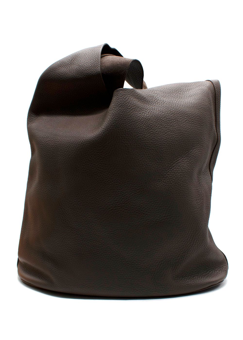 The Row Brown Bindle Three Hobo Leather Bag grained leather