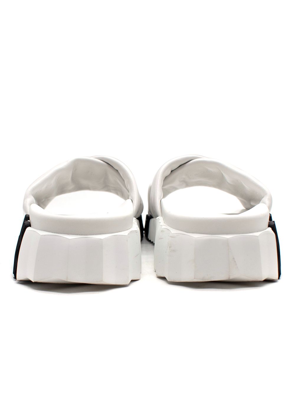 Preowned Hermes White Leather Infra Sandal Size 37