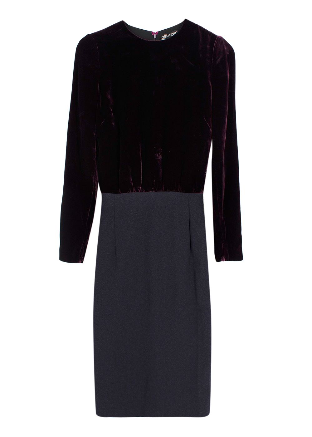 Tom Ford Purple Velvet Midi dress Size XXS viscose