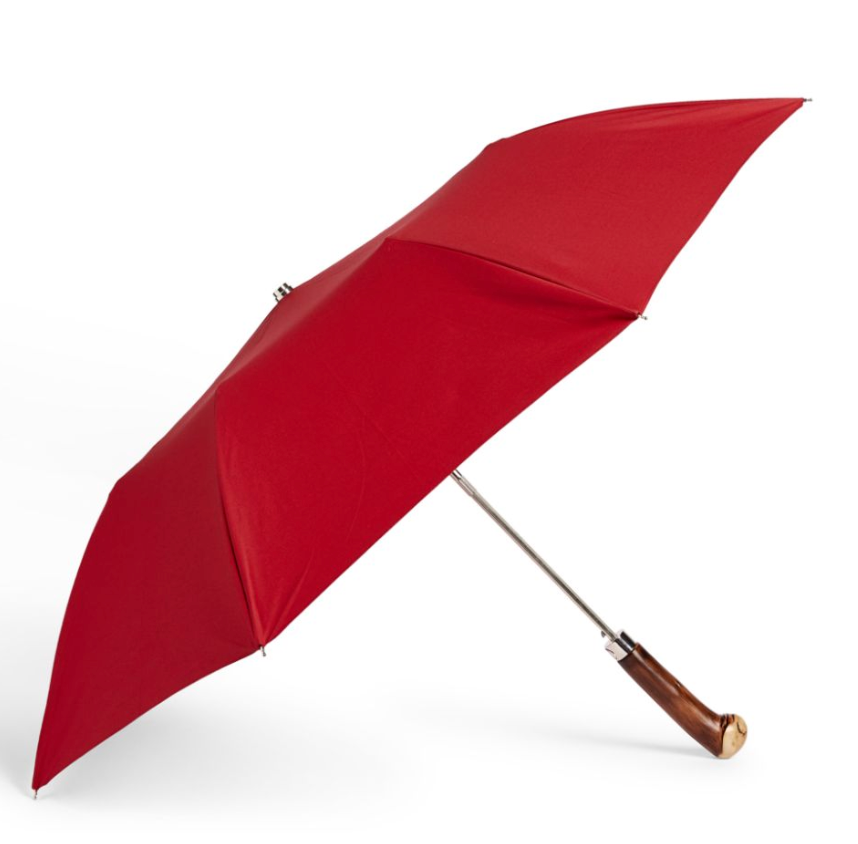 Men's Lockwood Chestnut Root Handle Telescopic Umbrella Red other