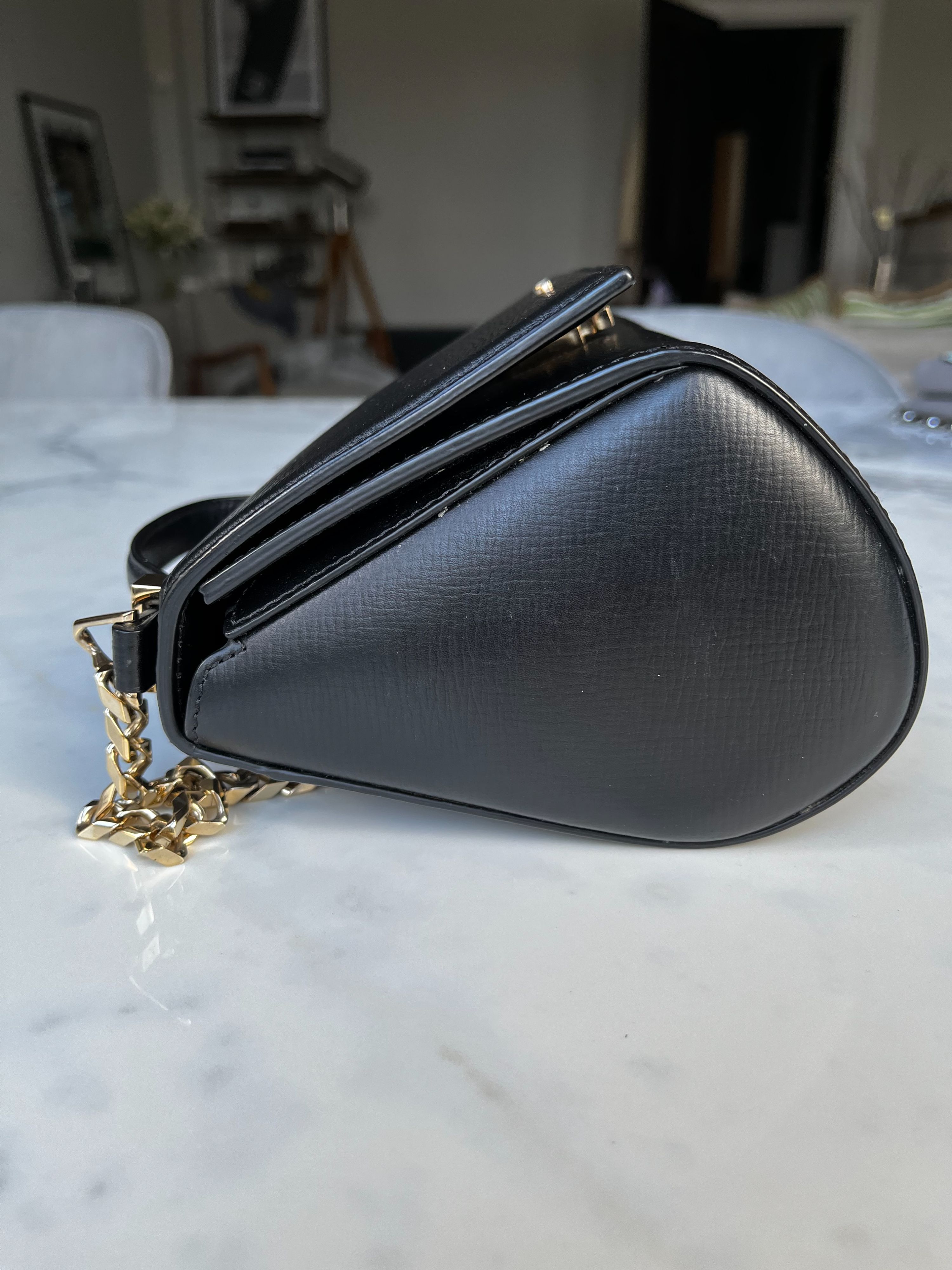 Preowned Givenchy Black leather mini Pandora box bag