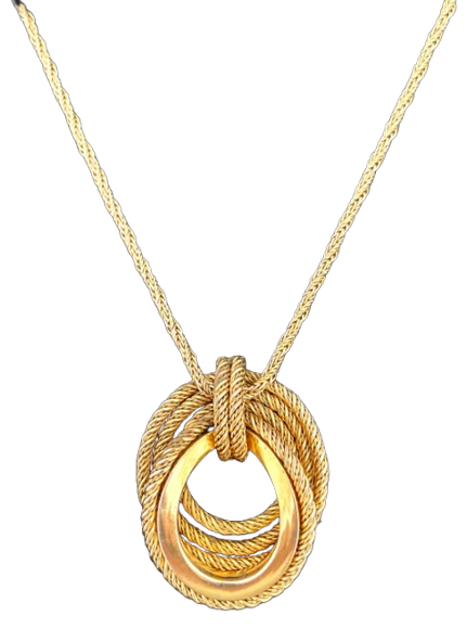 Preowned Dior Grosse Vintage Gold Plated Twisted Chain Necklace Size M