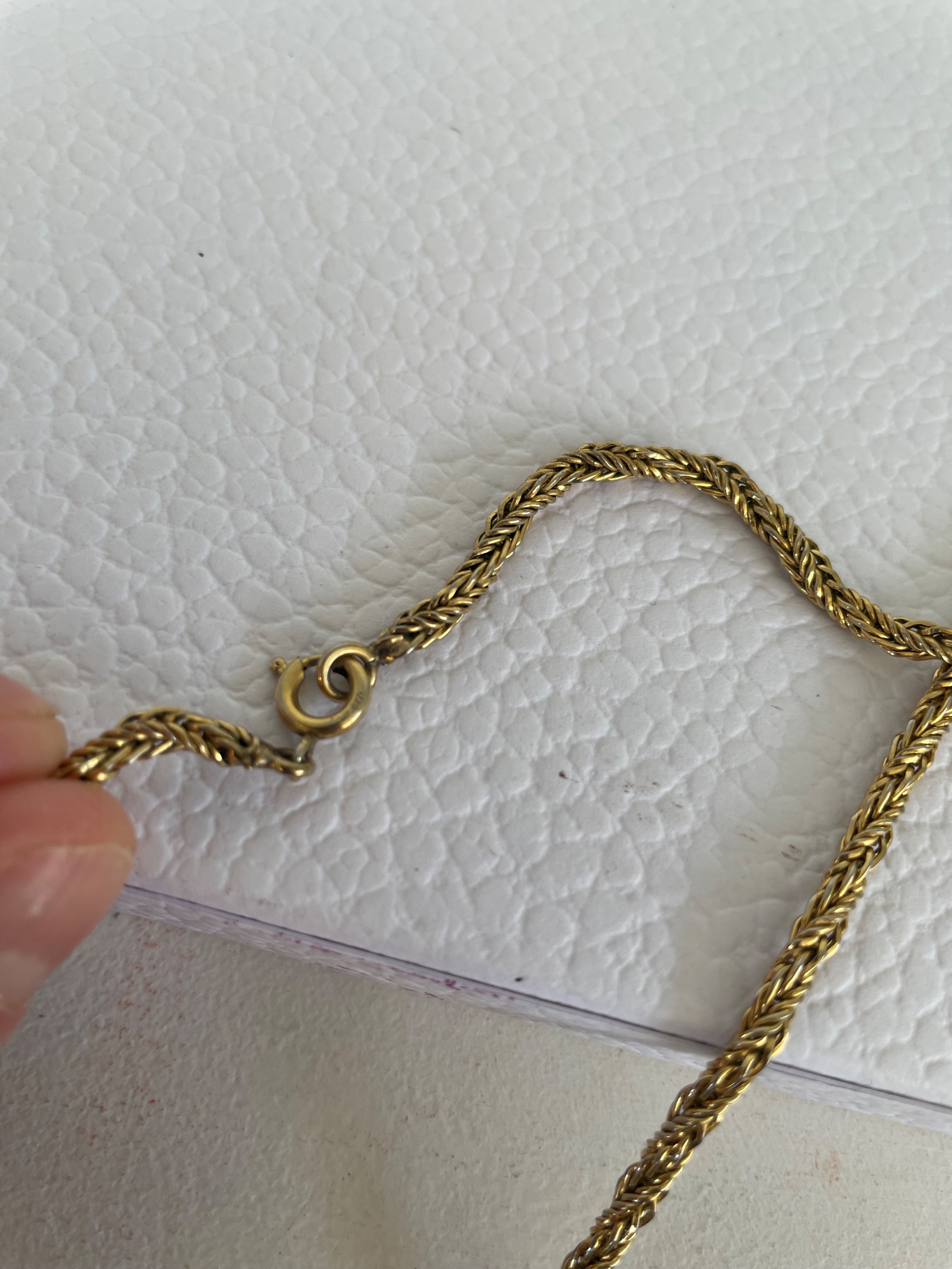 Preowned Dior Grosse Vintage Gold Plated Twisted Chain Necklace Size M