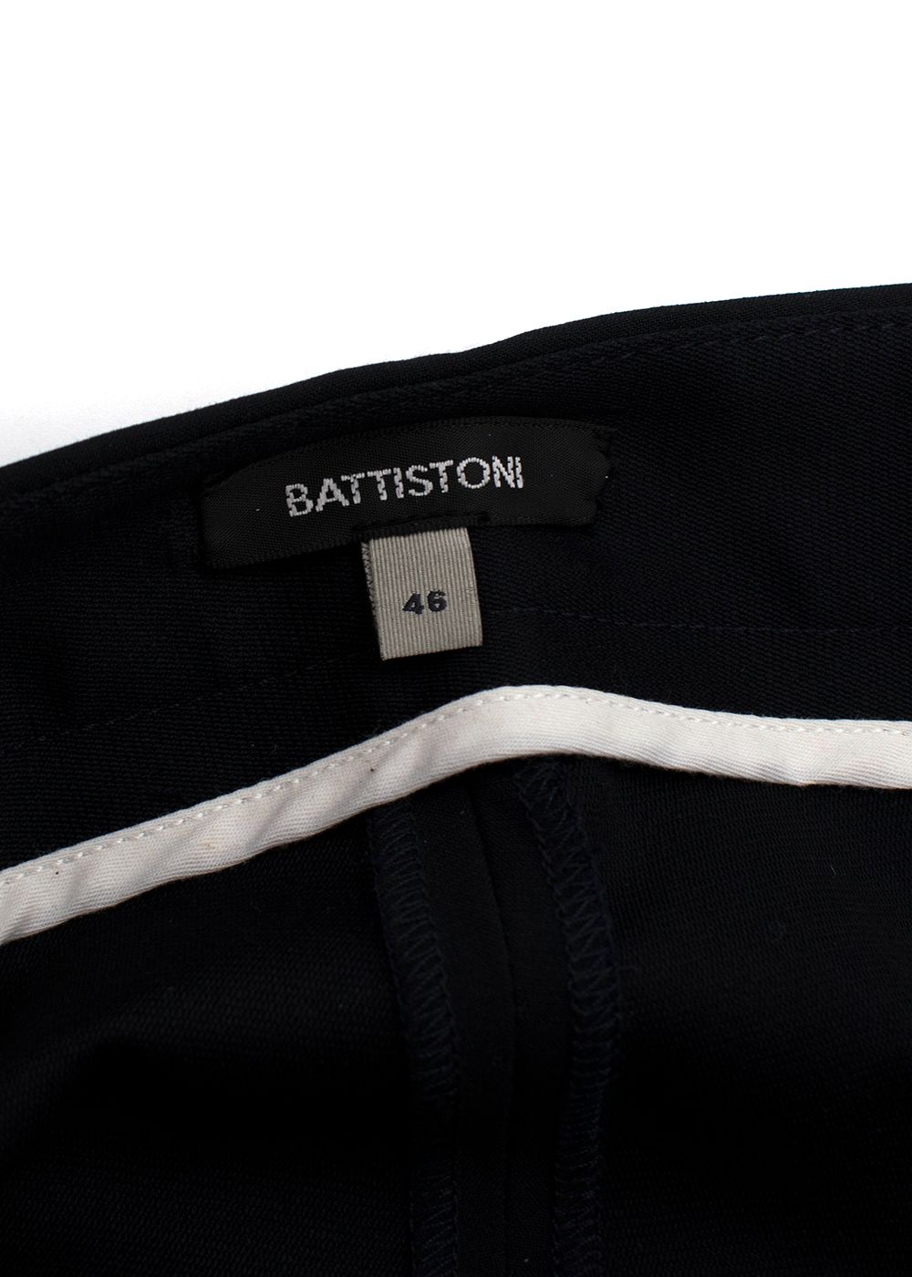 Battistoni Black Tailored Wool Trousers Size L virgin wool