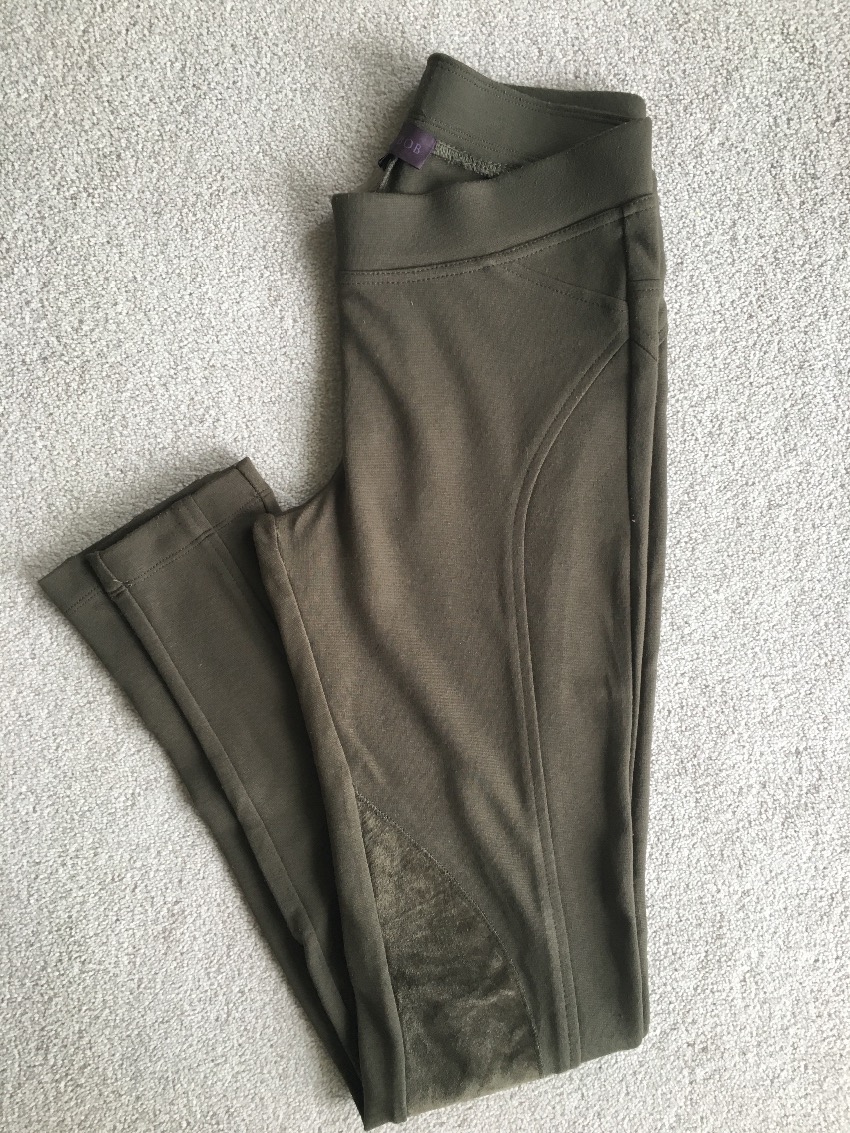 Preowned Hale Bob Khaki Trousers Size S Green suede