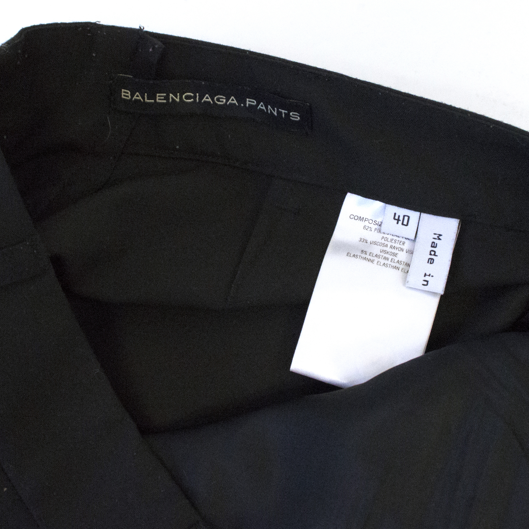 Preowned Balenciaga Black Trousers Size M polyester