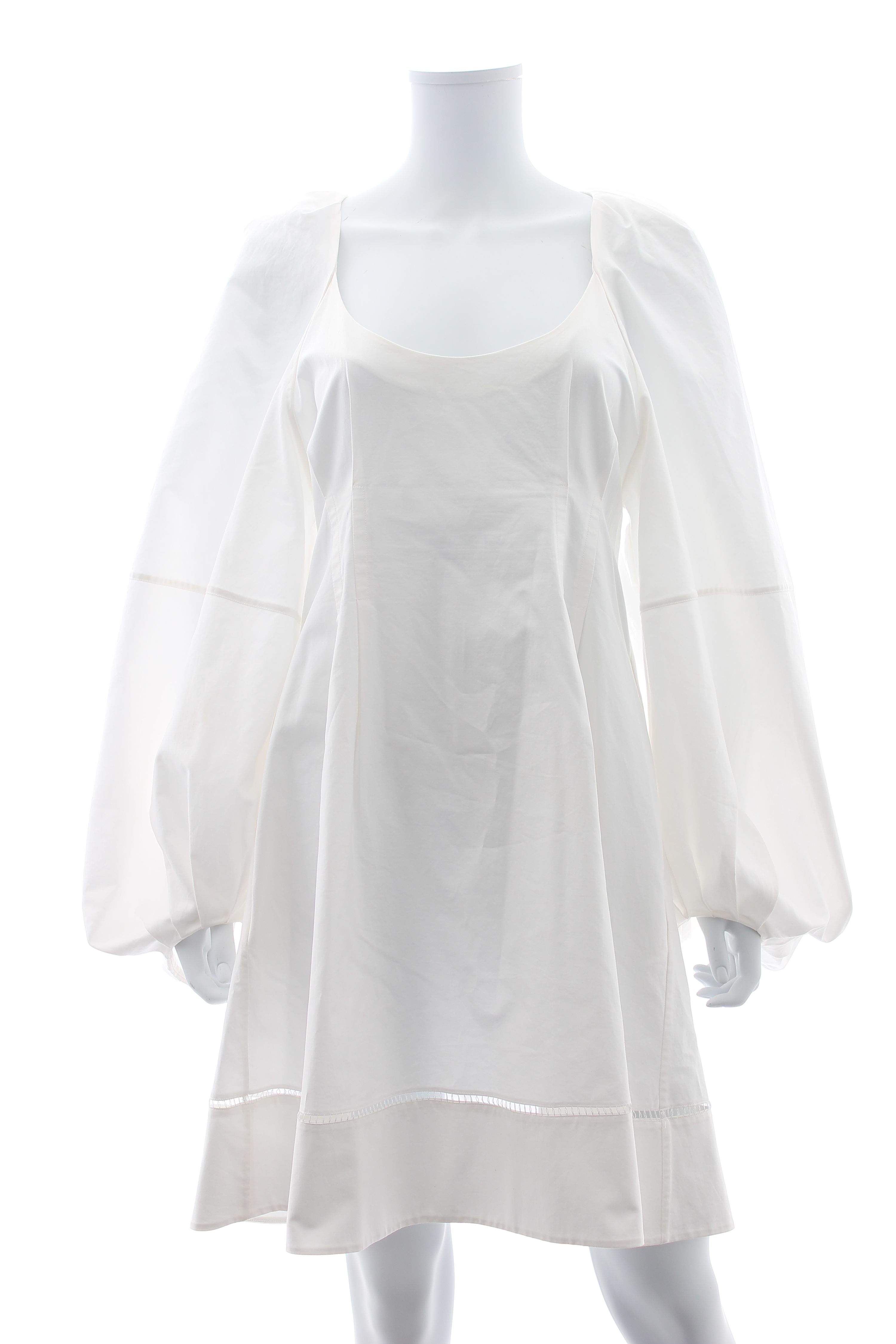 Preowned Khaite white cotton poplin cut-out dress Size M