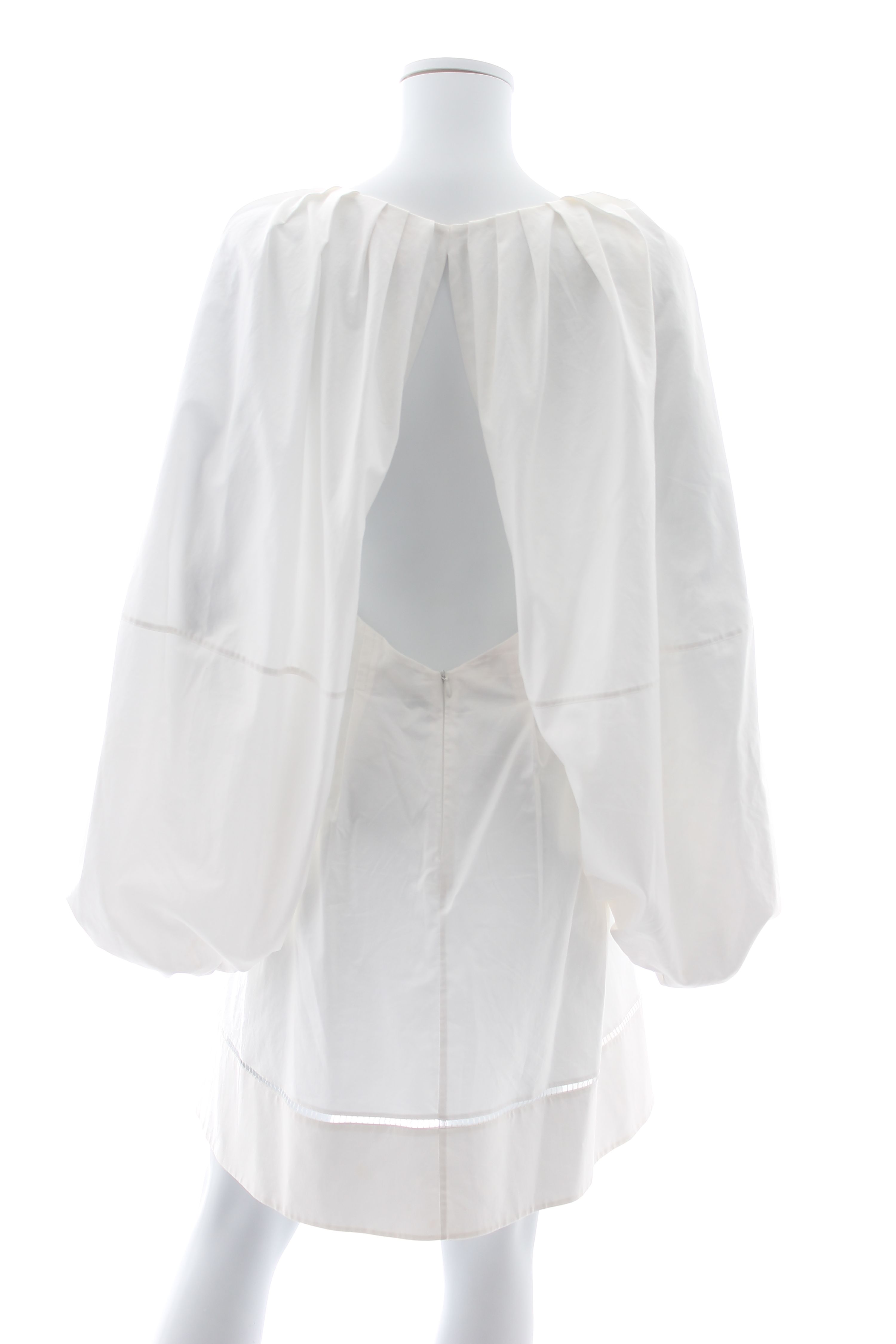 Preowned Khaite white cotton poplin cut-out dress Size M