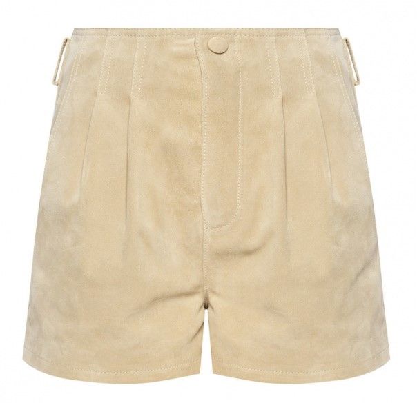 Saint Laurent Beige Suede Mini Shorts Size XS sand beige