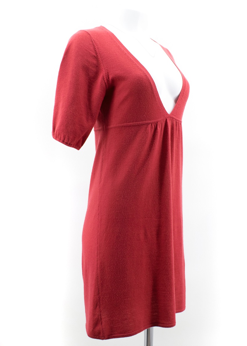 Preowned Theory Red Wool Dress Size S