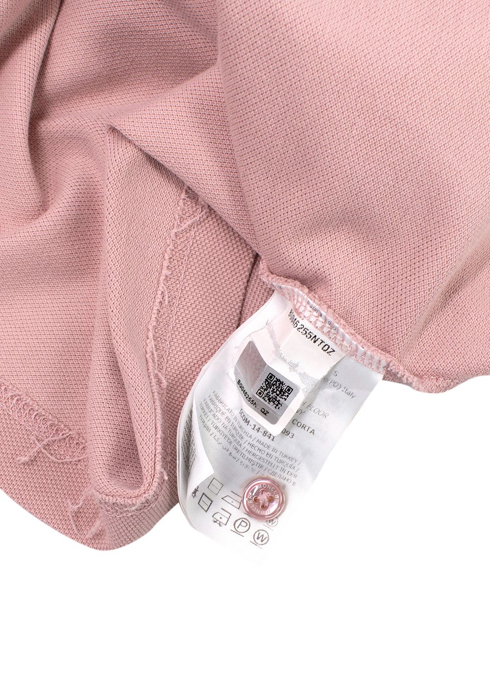 Men's Preowned Moncler Light Pink Polo T-Shirt with Contrast  Trim Size L pink white cotton