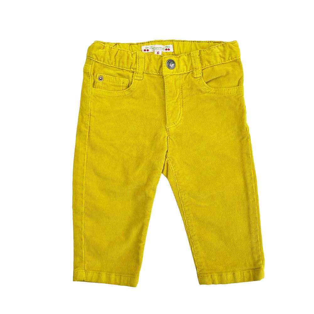 Boys Preowned Bonpoint Check Shirt and Corduroy Trousers Set Size 3-6 Months Yellow Turquoise cotton